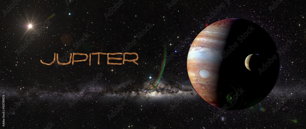 Wall mural planet jupiter in outer space.