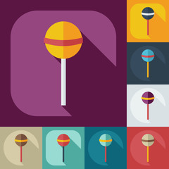 Flat modern design with shadow icons candy
