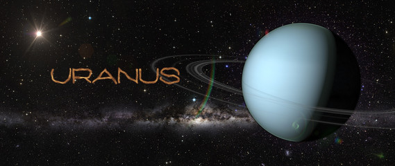 Planet Uranus in outer space.