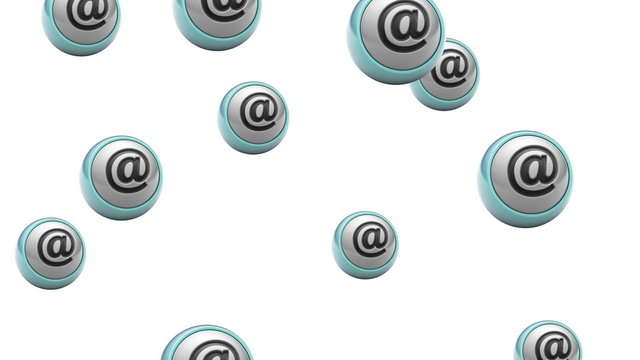 Falling e-mail icons. Looping. Alpha channel is included.