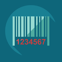 Flat modern design with shadow icons barcode