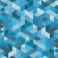 Blue Triangles Seamless Pattern - 103790824