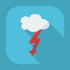 Flat modern design with shadow icons warning 