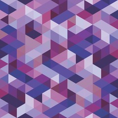 Fototapeta premium Purple Triangles Seamless Pattern