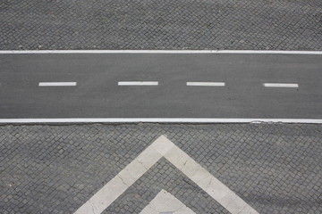 Linee stradali come sfondo