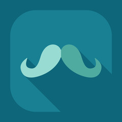 Obraz premium Flat modern design with shadow icon mustache