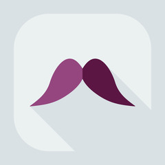 Flat modern design with shadow icon mustache