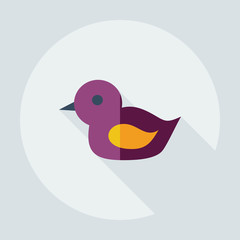 Flat modern design with shadow icons duck bath