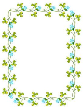 Beautiful frame with hand drawn clover.