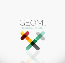 Logo, linear abstract geometric icon