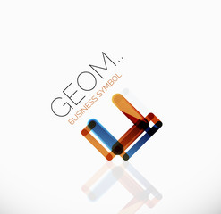 Logo, linear abstract geometric icon