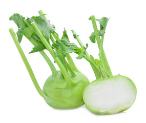 kohlrabi isolated on white background