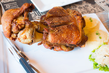 Grilled pork hock
