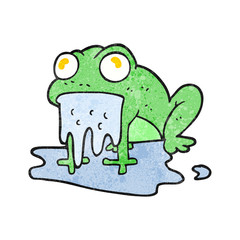 Fototapeta premium textured cartoon gross little frog
