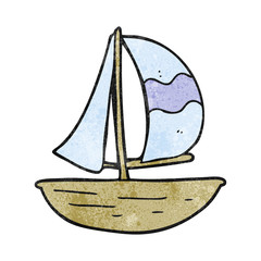 textured cartoon sail ship