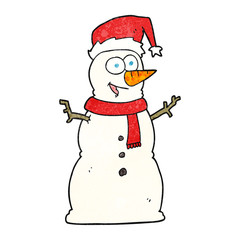 textured cartoon snowman