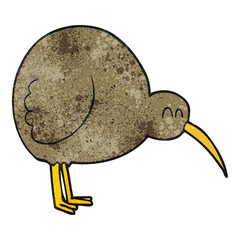 textured cartoon kiwi bird
