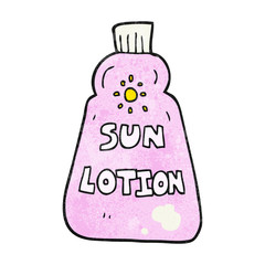 textured cartoon sun lotion