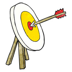 textured cartoon archery target