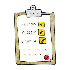 textured cartoon checklist