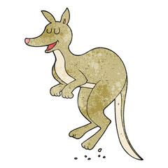 textured cartoon kangaroo