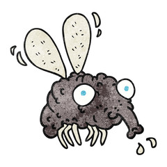 textured cartoon fly