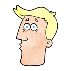 textured cartoon male face