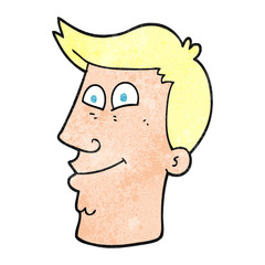 textured cartoon male face