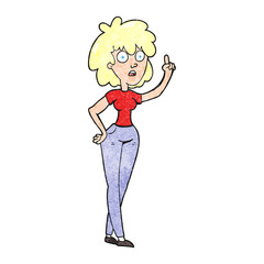 textured cartoon woman