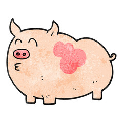textured cartoon pig