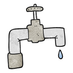 textured cartoon dripping faucet