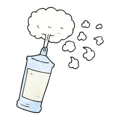 textured cartoon spraying whipped cream