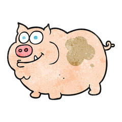 textured cartoon pig