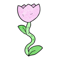 textured cartoon flower