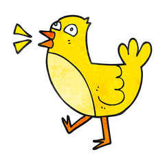 textured cartoon bird