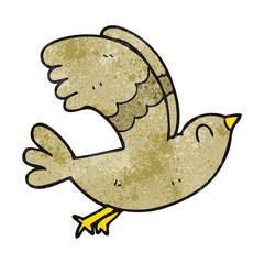 textured cartoon bird