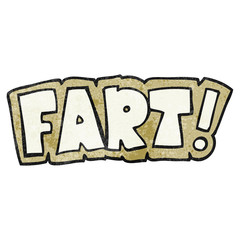 textured cartoon fart symbol