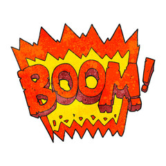 textured cartoon boom symbol