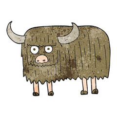 textured cartoon hairy cow