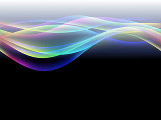 dinamyc flow, stylized  waves, vector