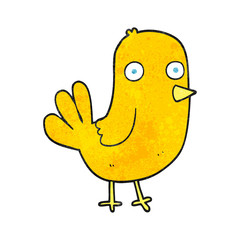 textured cartoon bird