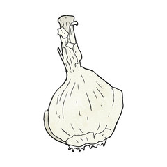 textured cartoon garlic