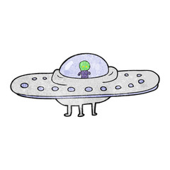 textured cartoon flying saucer