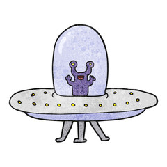 textured cartoon flying saucer