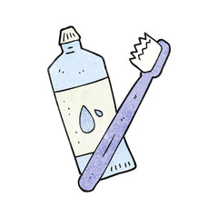 textured cartoon toothbrush