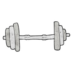 textured cartoon barbell