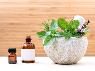 Alternative health care fresh herbs basil ,sage ,rosemary, mint