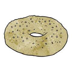 textured cartoon bagel