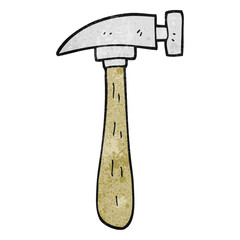 textured cartoon hammer