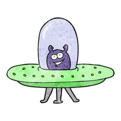 textured cartoon space alien